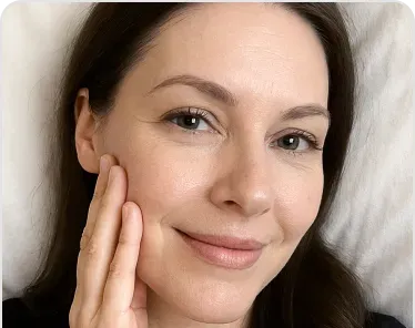 Before and after using Glokore for wrinkles